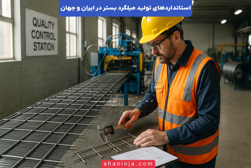 استاندارد های تولید میلگرد بستر در ایران و جهان 3 استاندارد های تولید میلگرد بستر