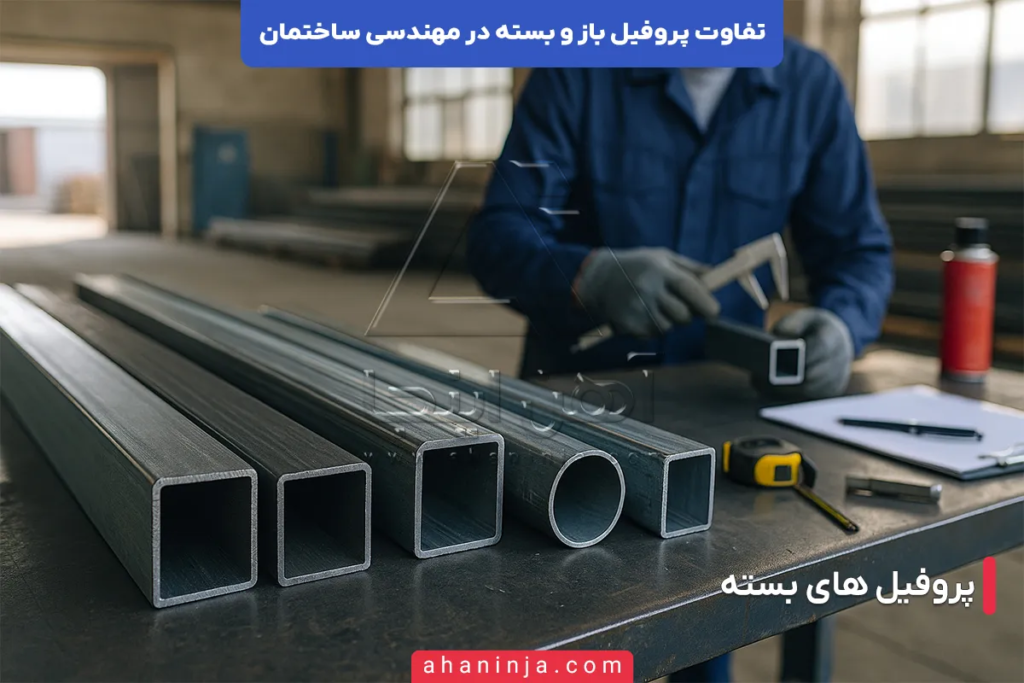 تفاوت پروفیل باز و بسته در مهندسی ساختمان + بررسی فنی 4 تفاوت پروفیل باز و بسته