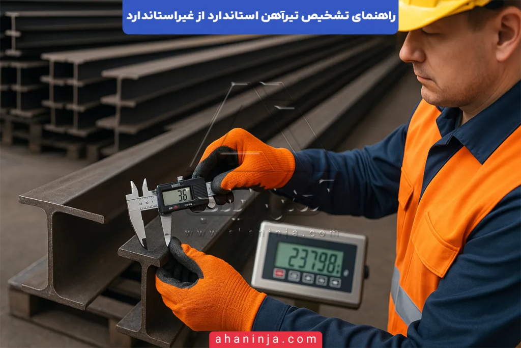 راهنمای تشخیص تیرآهن استاندارد از غیراستاندارد + روش های تشخیص سریع! 3 تشخیص تیرآهن استاندارد