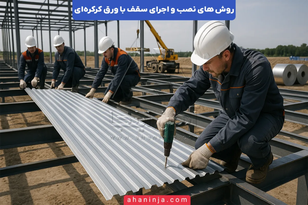 روش های نصب و اجرای سقف با ورق کرکره ای 3 روش های نصب و اجرای سقف با ورق کرکره ای