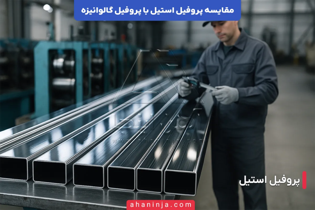 تفاوت پروفیل استیل و پروفیل گالوانیزه ؛ کدام گزینه انتخاب بهتری است؟ 3 تفاوت پروفیل استیل و پروفیل گالوانیزه