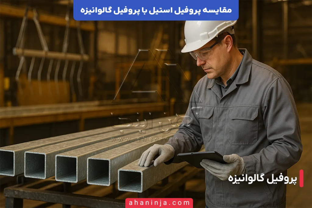 تفاوت پروفیل استیل و پروفیل گالوانیزه ؛ کدام گزینه انتخاب بهتری است؟ 4 تفاوت پروفیل استیل و پروفیل گالوانیزه