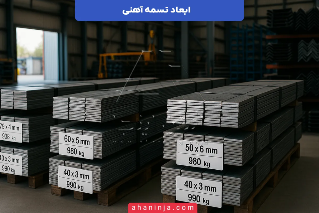 ابعاد تسمه آهنی + راهنمای انتخاب سایز و ابعاد مناسب 3 ابعاد تسمه آهنی