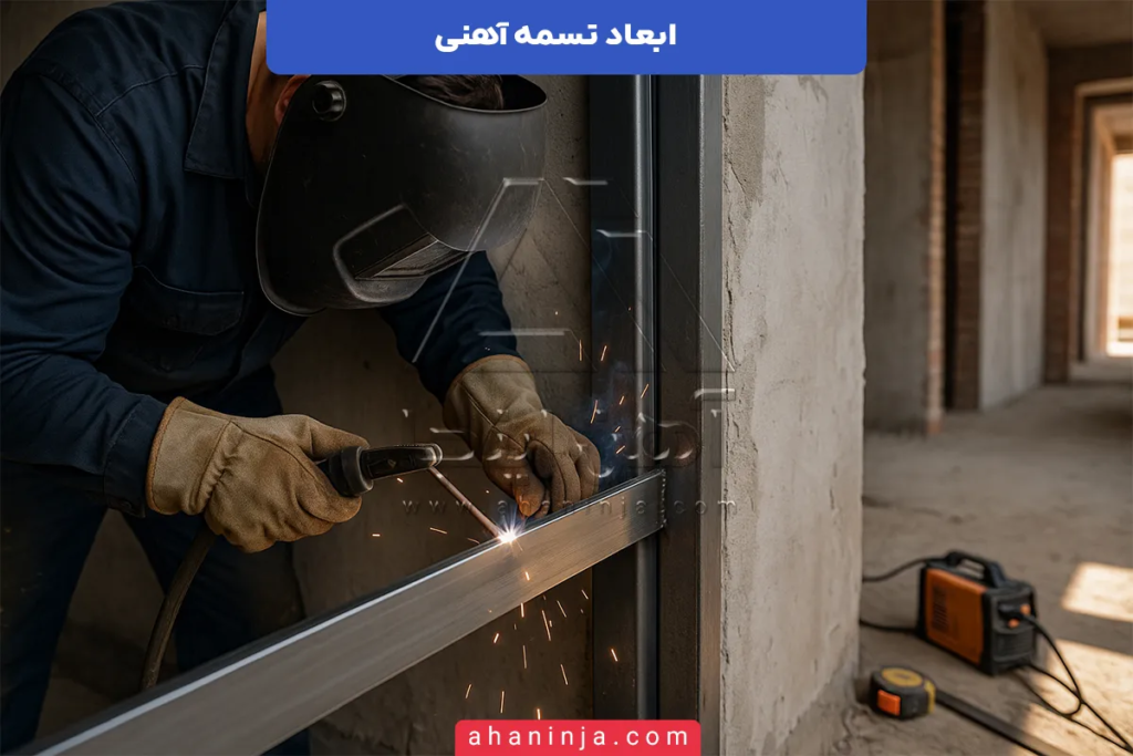 ابعاد تسمه آهنی + راهنمای انتخاب سایز و ابعاد مناسب 4 ابعاد تسمه آهنی