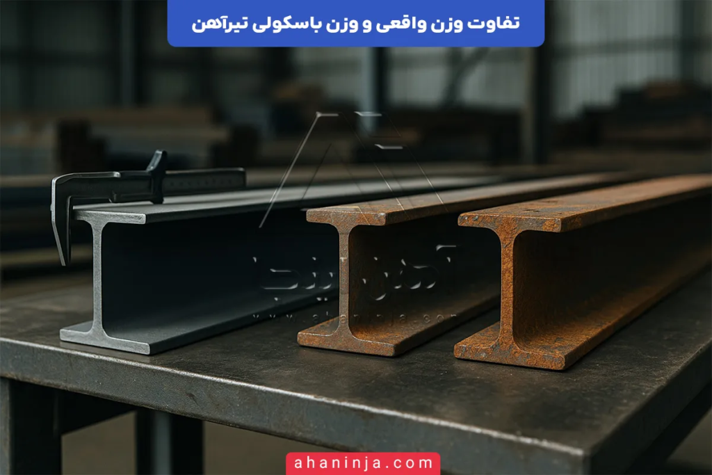 تفاوت وزن واقعی و وزن باسکولی تیرآهن + اهمیت و تاثیر آن در قیمت نهایی 5 تفاوت وزن واقعی و وزن باسکولی تیرآهن