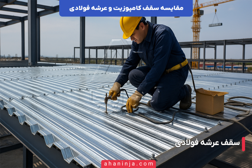 تفاوت سقف کامپوزیت و عرشه فولادی ؛ کدام بهتر است؟ 4 تفاوت سقف کامپوزیت و عرشه فولادی