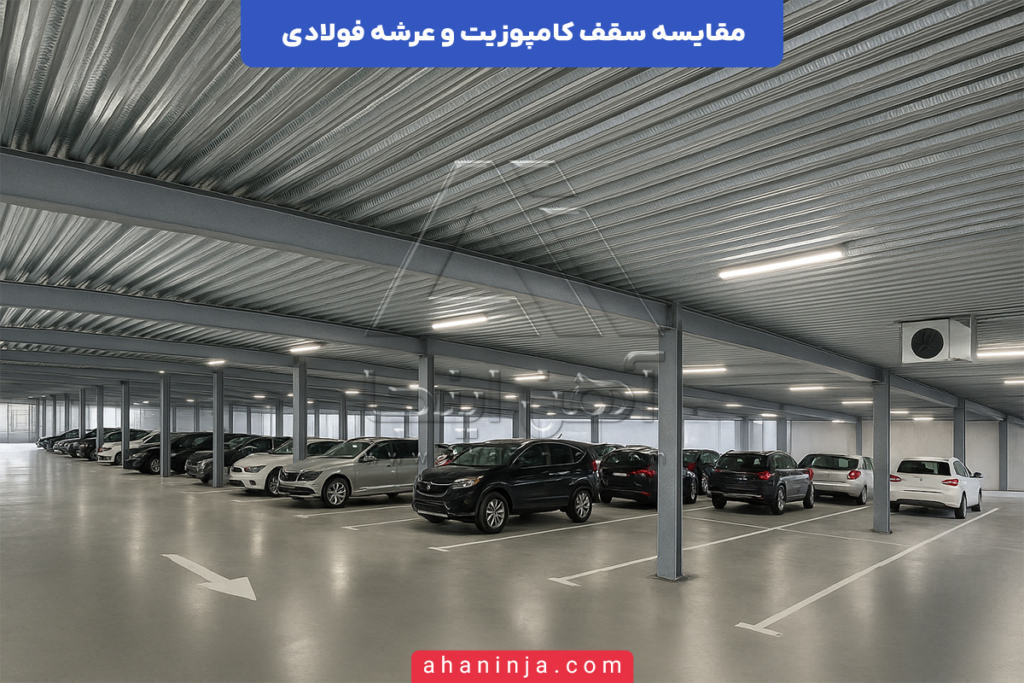 تفاوت سقف کامپوزیت و عرشه فولادی ؛ کدام بهتر است؟ 5 تفاوت سقف کامپوزیت و عرشه فولادی