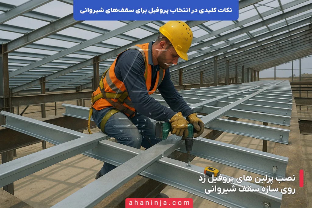 نکات کلیدی در انتخاب پروفیل برای سقف های شیروانی 4 نکات کلیدی در انتخاب پروفیل برای سقف های شیروانی