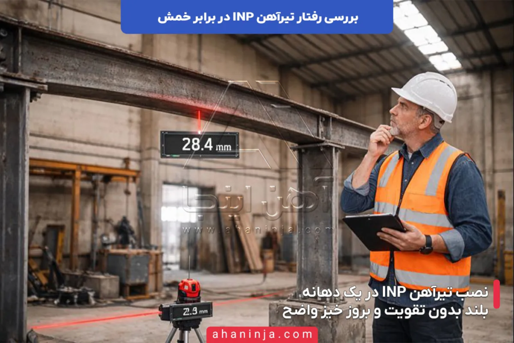 بررسی رفتار تیرآهن INP در برابر خمش 4 بررسی رفتار تیرآهن INP در برابر خمش