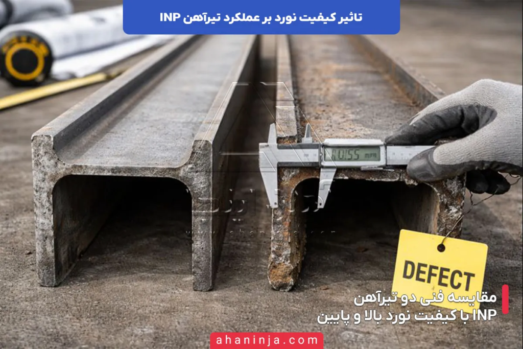 تاثیر کیفیت نورد بر عملکرد تیرآهن INP 5 تاثیر کیفیت نورد بر عملکرد تیرآهن INP