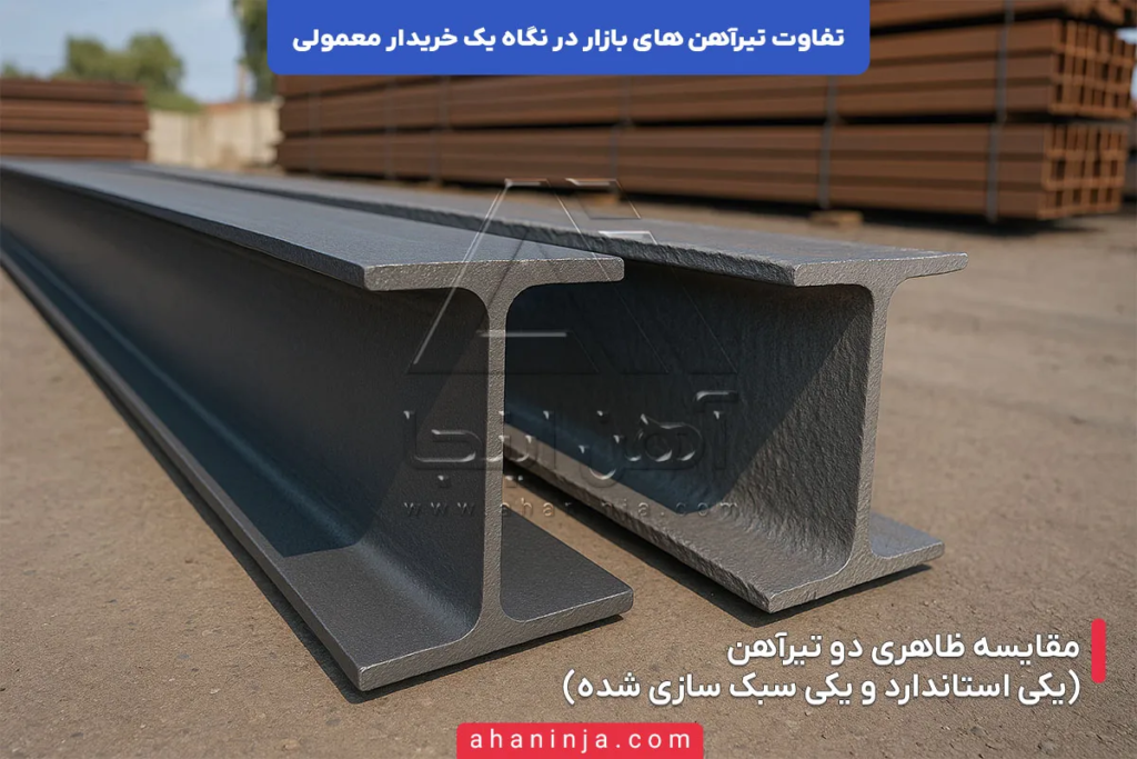 تفاوت تیرآهن های بازار در نگاه خریدار معمولی 4 تفاوت تیرآهن های بازار در نگاه خریدار معمولی