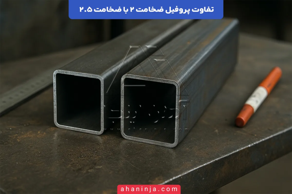 تفاوت پروفیل ضخامت ۲ با ضخامت ۲.۵ در کاربری ها 5 تفاوت پروفیل ضخامت ۲ با ضخامت ۲.۵