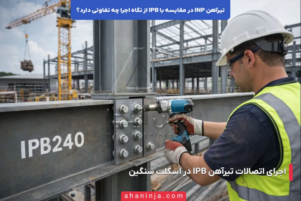 تفاوت اجرای تیرآهن INP و تیرآهن IPB در پروژه ها 6 تفاوت اجرای تیرآهن INP و تیرآهن IPB