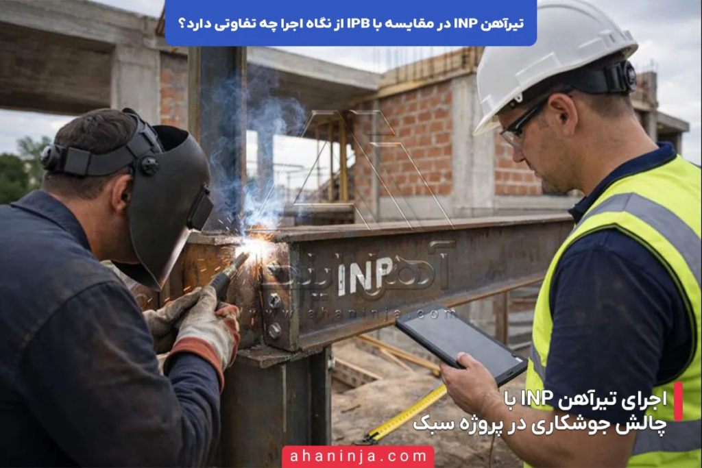 تفاوت اجرای تیرآهن INP و تیرآهن IPB در پروژه ها 5 تفاوت اجرای تیرآهن INP و تیرآهن IPB