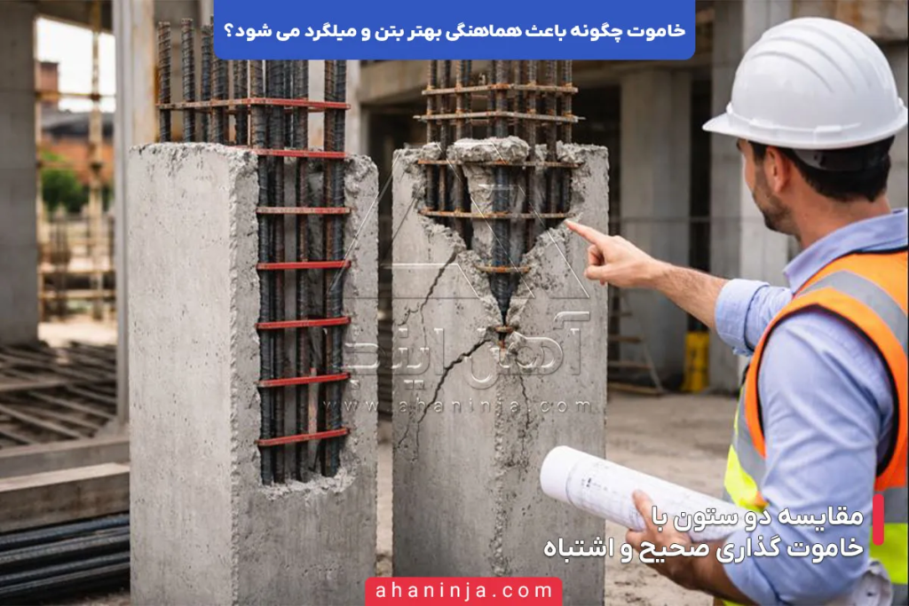 خاموت چگونه باعث هماهنگی بتن و میلگرد می شود؟ 5 خاموت چگونه باعث هماهنگی بتن و میلگرد می شود؟