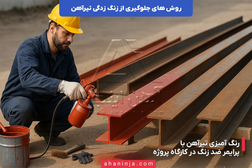 روش های جلوگیری از زنگ زدگی تیرآهن در پروژه ها 3 روش های جلوگیری از زنگ زدگی تیرآهن