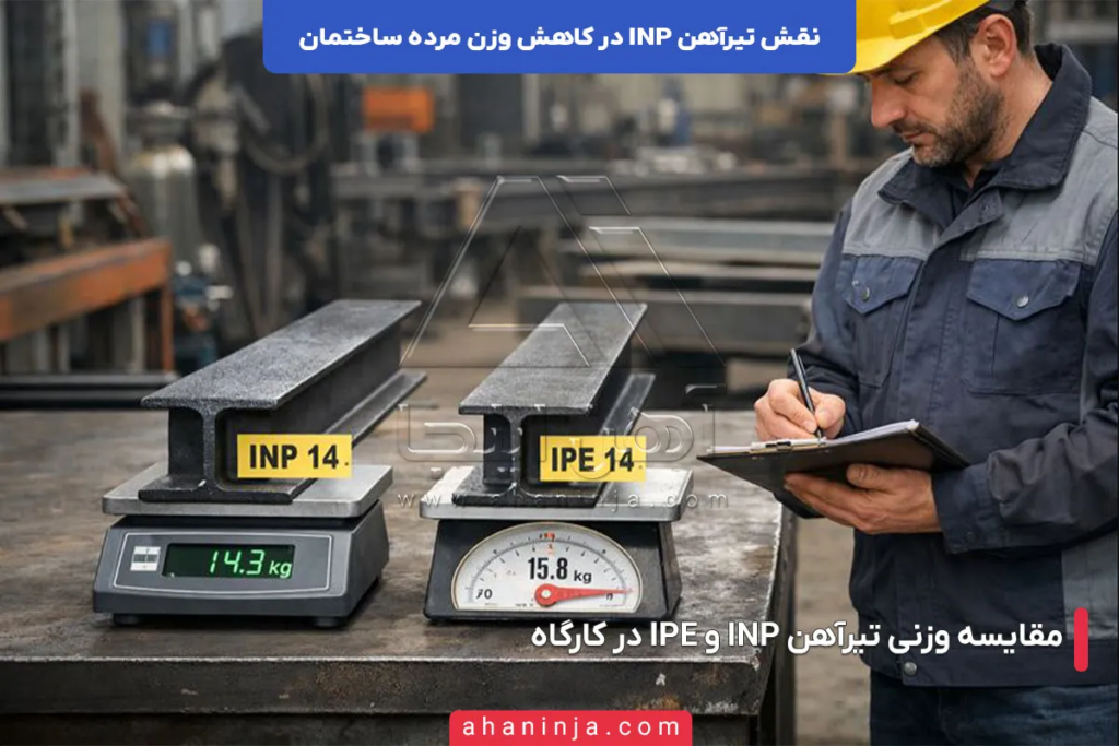 بررسی نقش تیرآهن INP در کاهش وزن مرده ساختمان 5 بررسی نقش تیرآهن INP در کاهش وزن مرده ساختمان