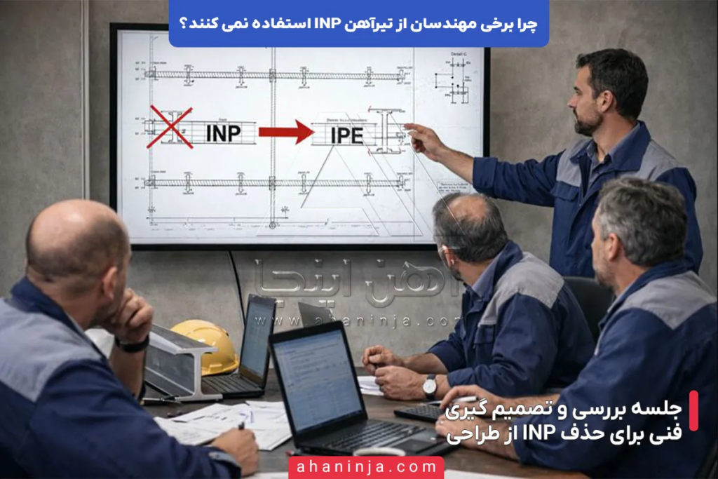 چرا برخی مهندسان از تیرآهن INP استفاده نمی کنند؟ + بررسی دلایل فنی و اجرایی 6 چرا برخی مهندسان از تیرآهن INP استفاده نمی کنند؟