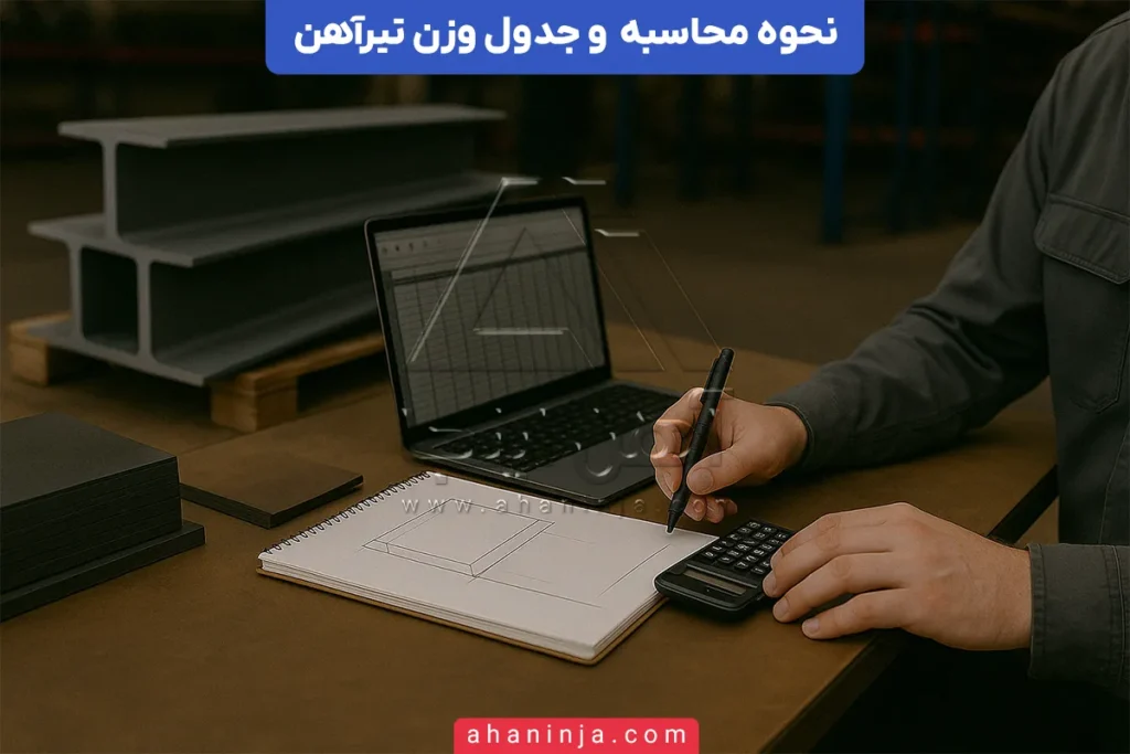 محاسبه وزن تیرآهن