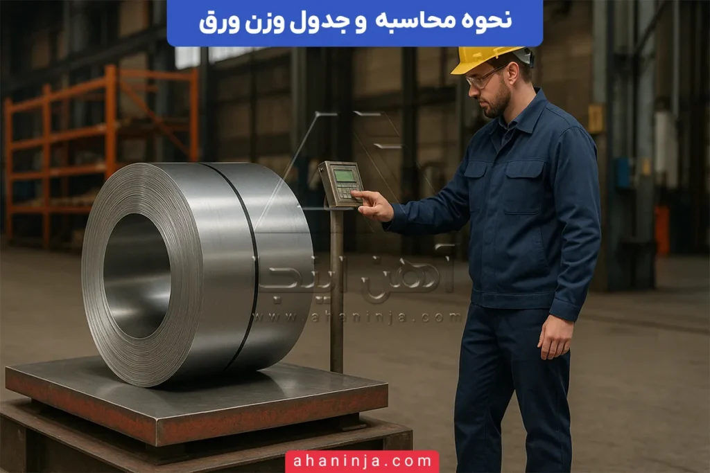 محاسبه وزن ورق