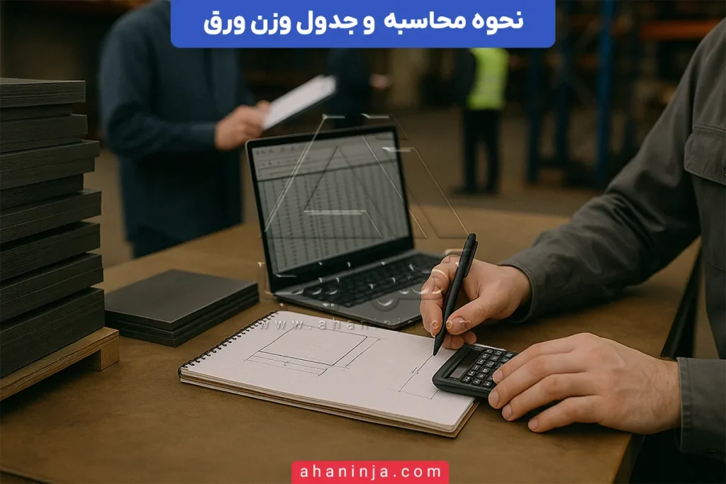 محاسبه وزن ورق