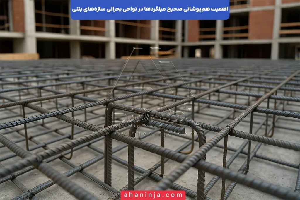 هم‌پوشانی میلگرد در سازه بتنی