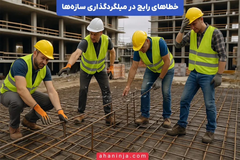 خطاهای میلگردگذاری