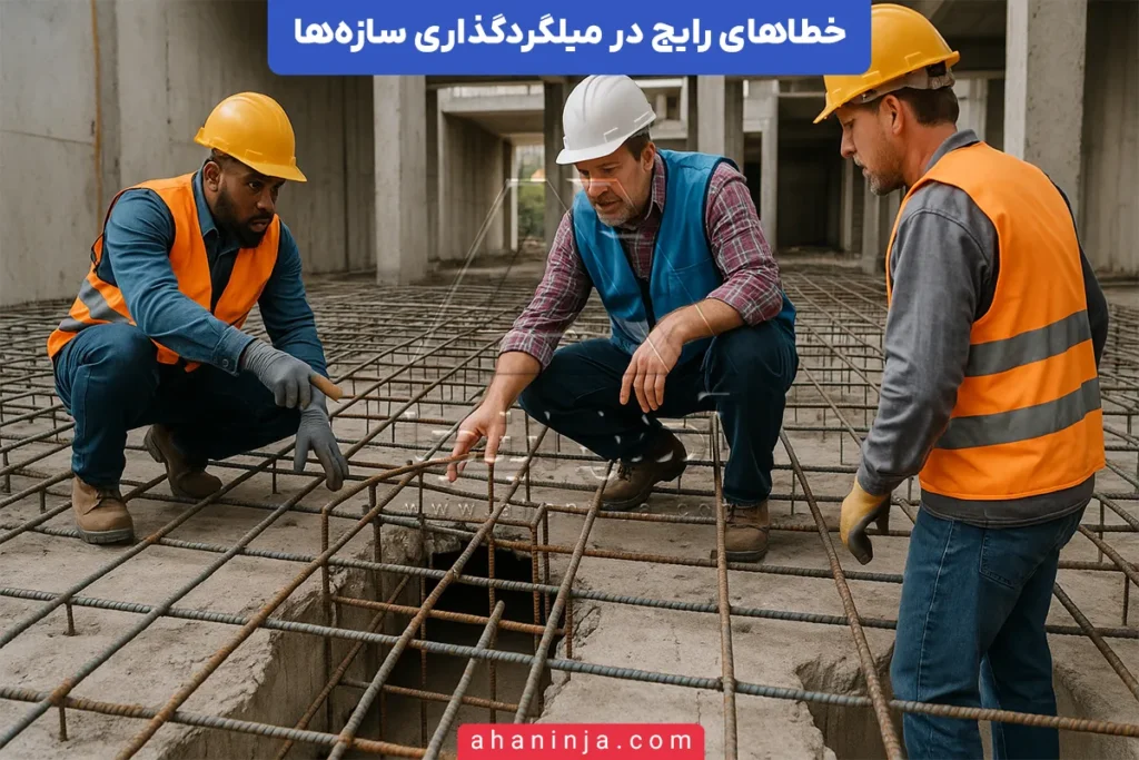 خطاهای میلگردگذاری