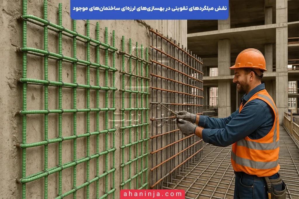 میلگرد تقویتی در بهسازی لرزه‌ای