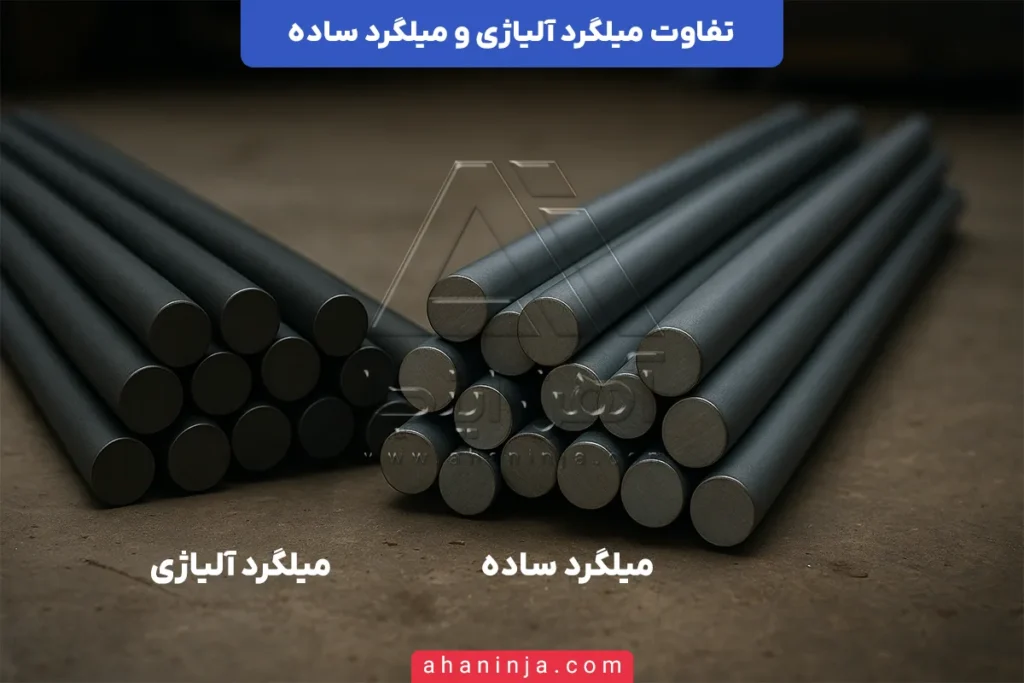 تفاوت میلگرد آلیاژی و ساده