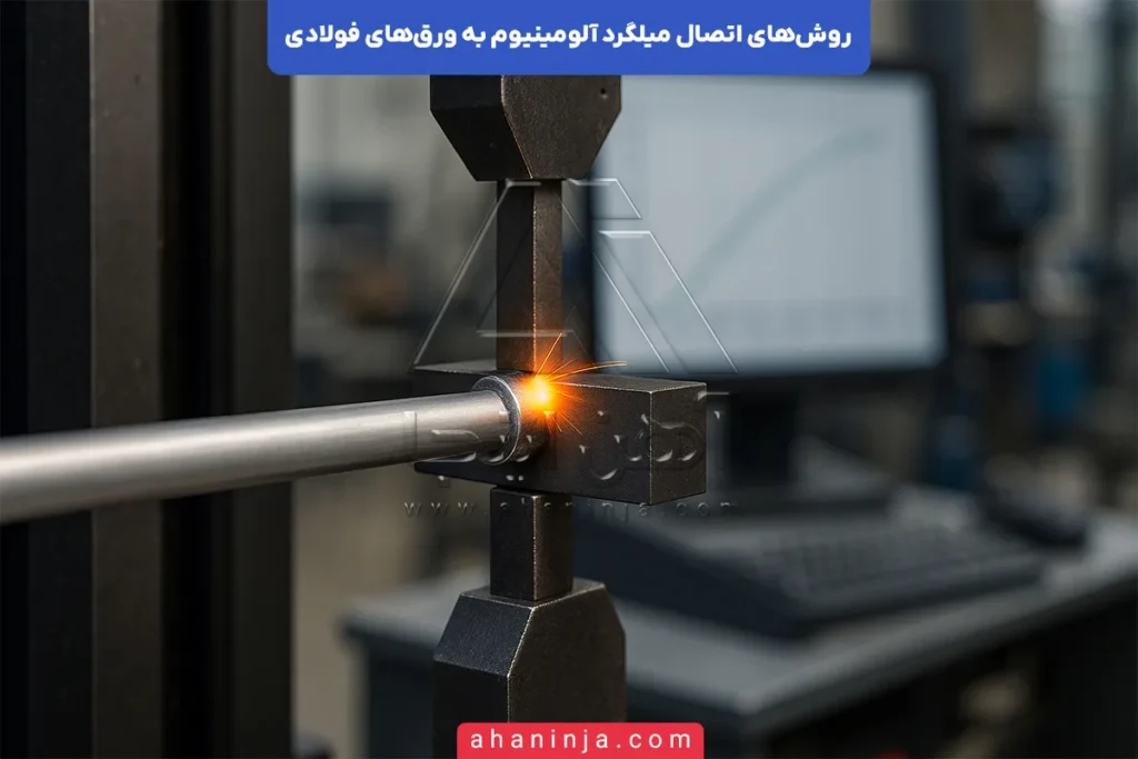 اتصال میلگرد آلومینیوم به ورق فولادی