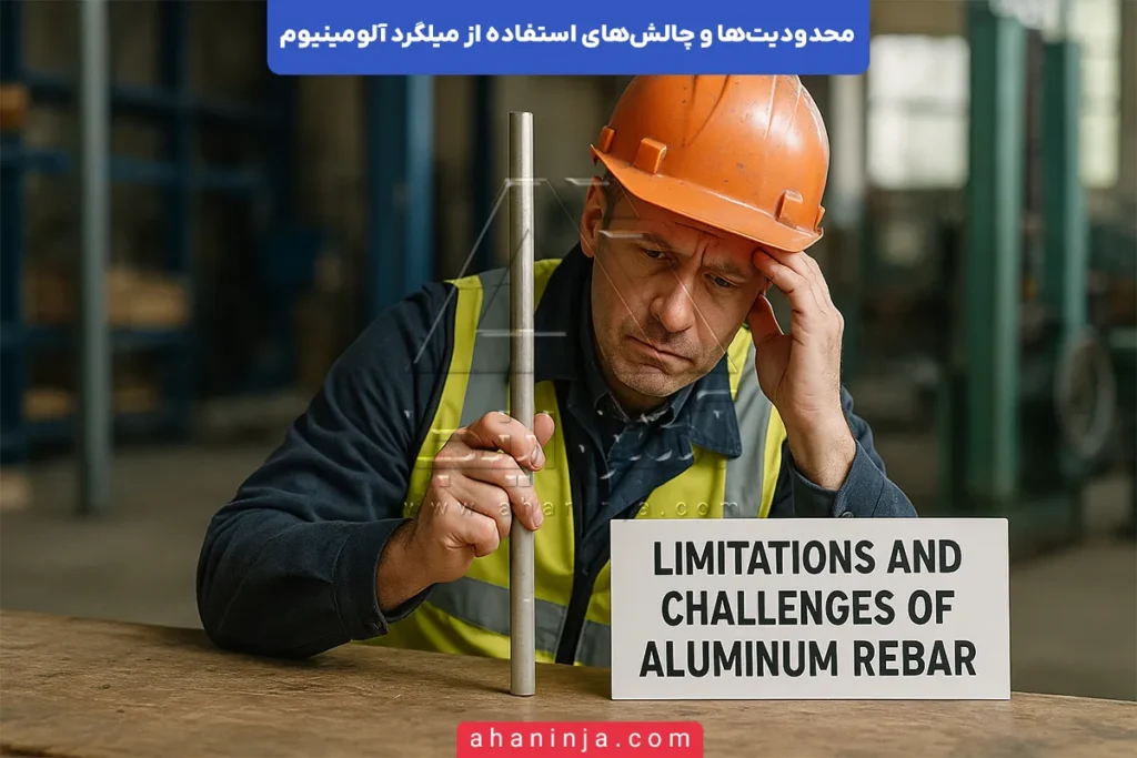 چالش‌ها و محدودیت های استفاده از میلگرد آلومینیوم