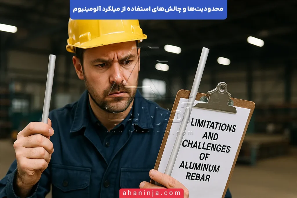 چالش‌ها و محدودیت های استفاده از میلگرد آلومینیوم