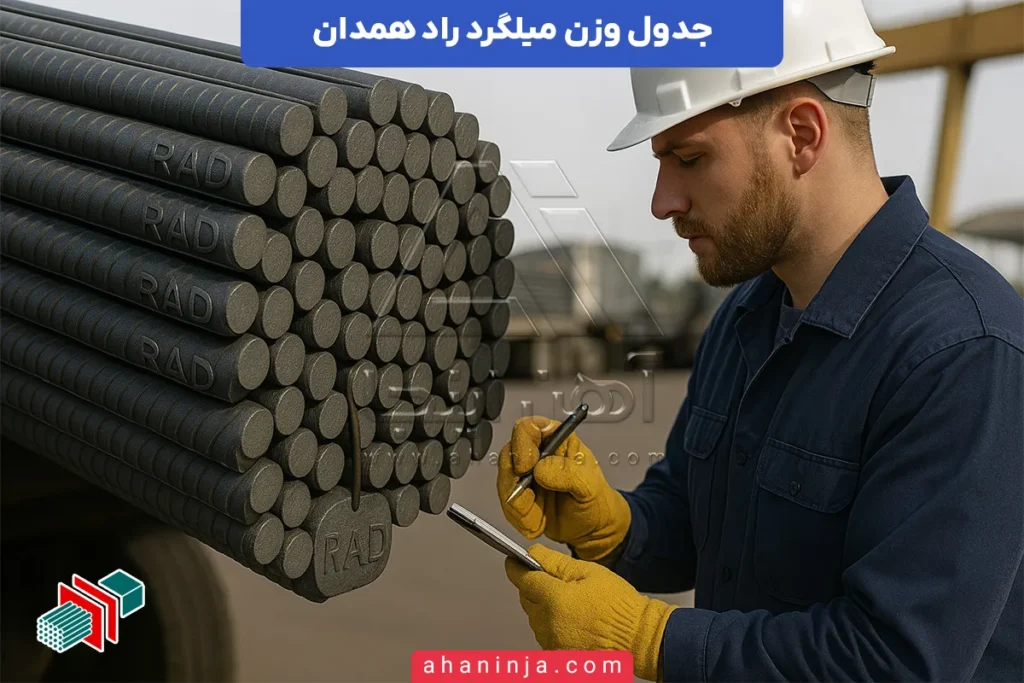 وزن میلگرد راد همدان