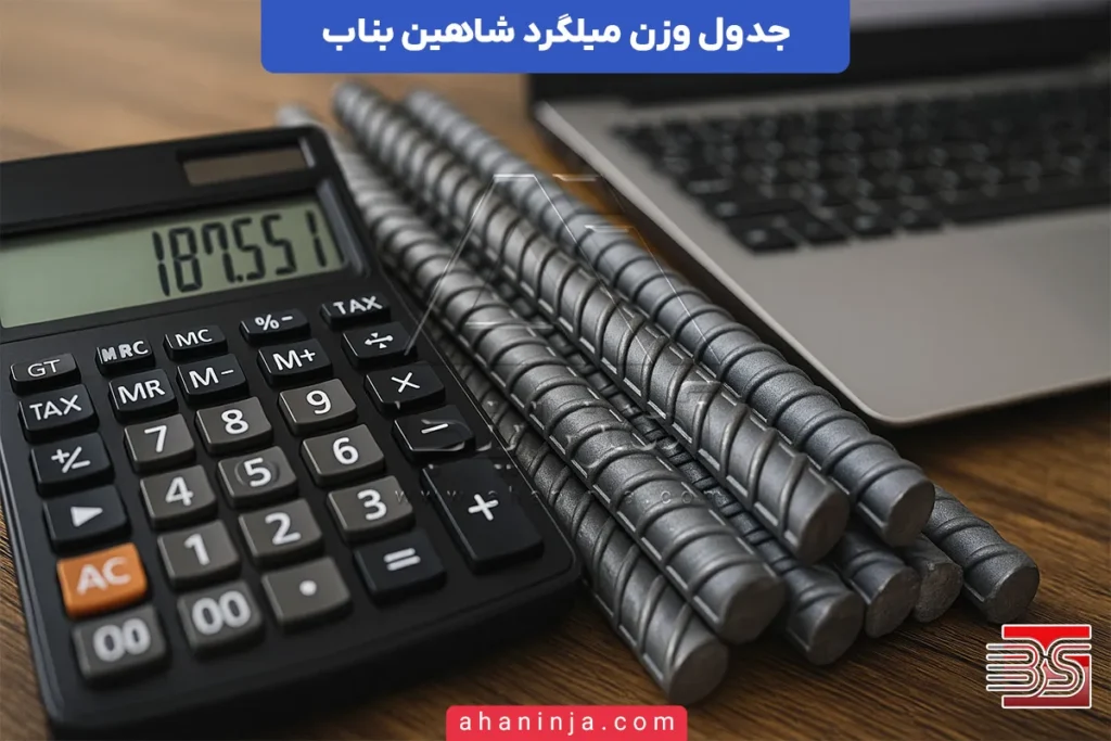 وزن میلگرد شاهین بناب