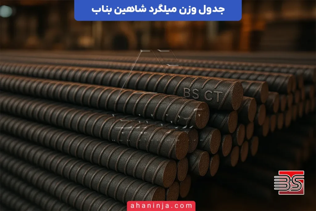 وزن میلگرد شاهین بناب