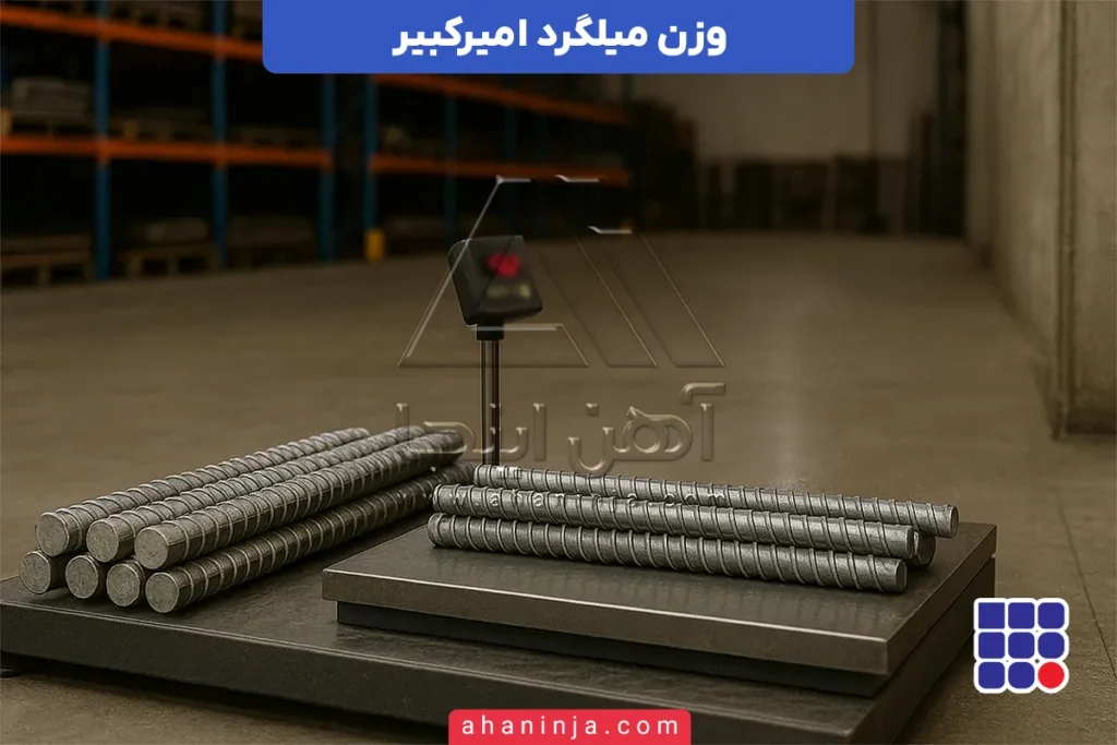 جدول وزن میلگرد امیرکبیر