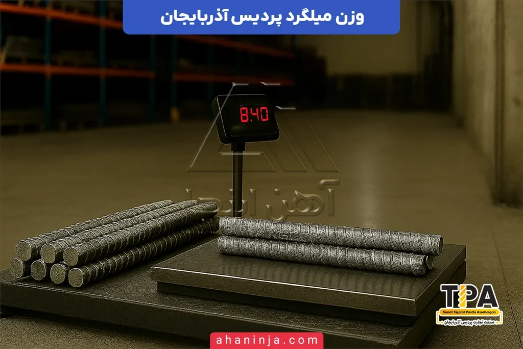 وزن میلگرد پردیس آذربایجان سلفچگان