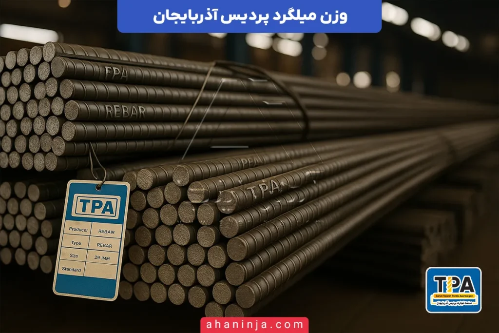 وزن میلگرد پردیس آذربایجان سلفچگان