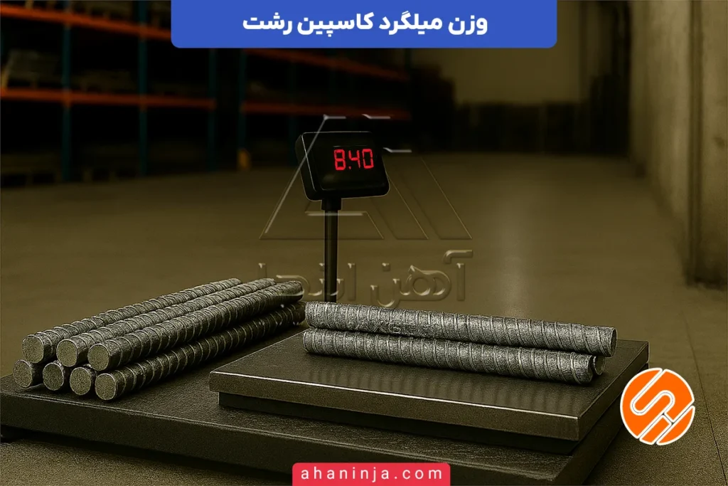 وزن میلگرد کاسپین رشت