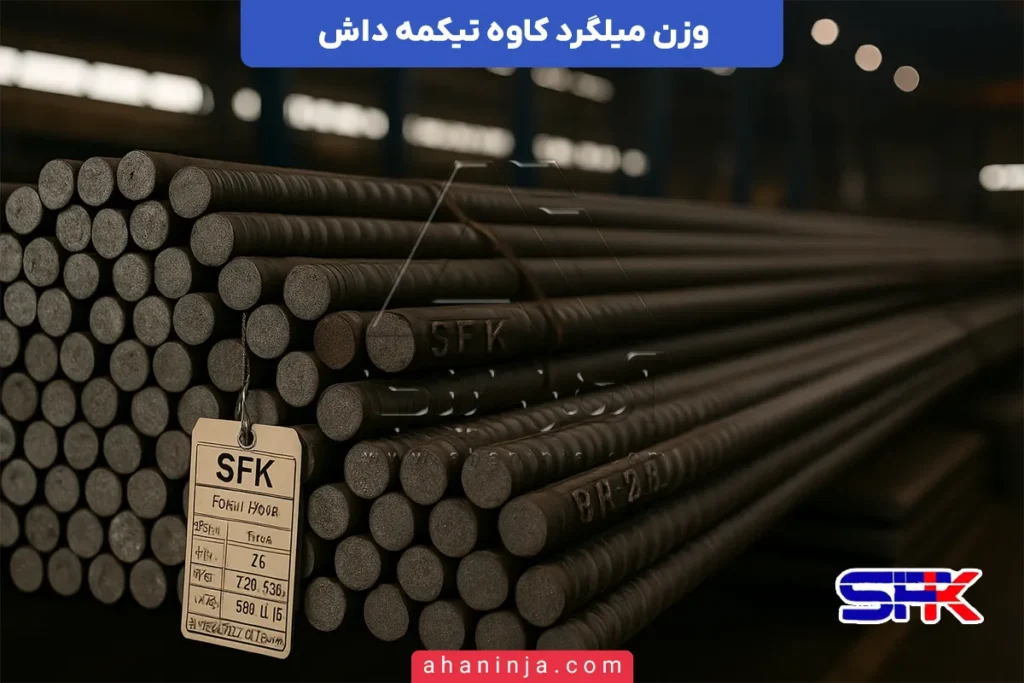وزن میلگرد کاوه تیکمه داش