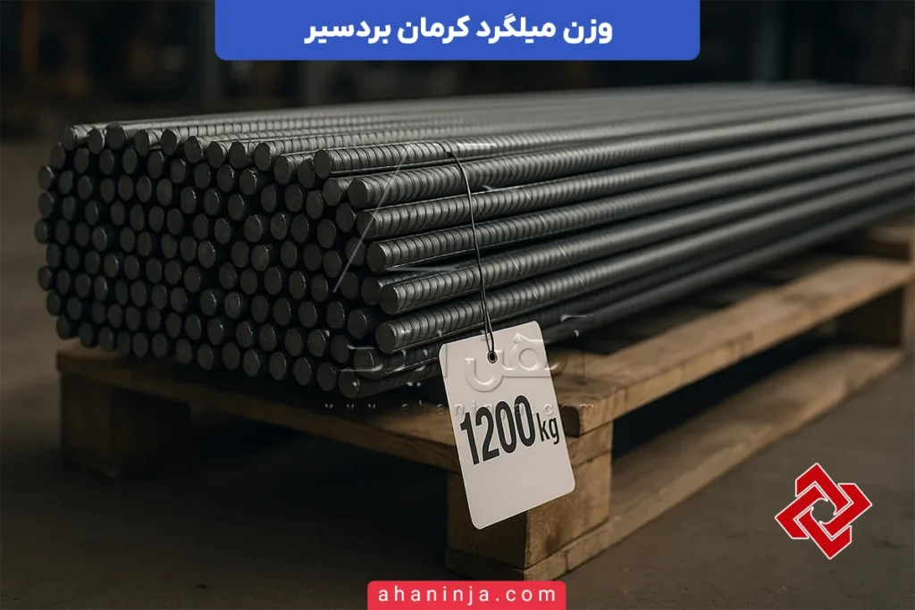 وزن میلگرد کرمان بردسیر
