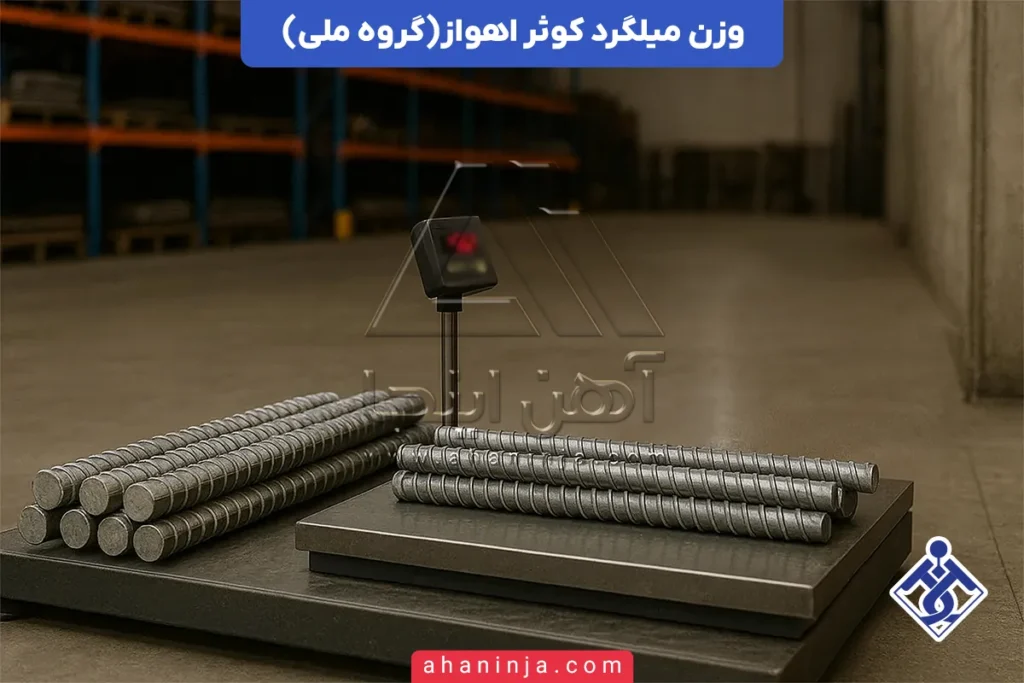 جدول وزن میلگرد کوثر اهواز