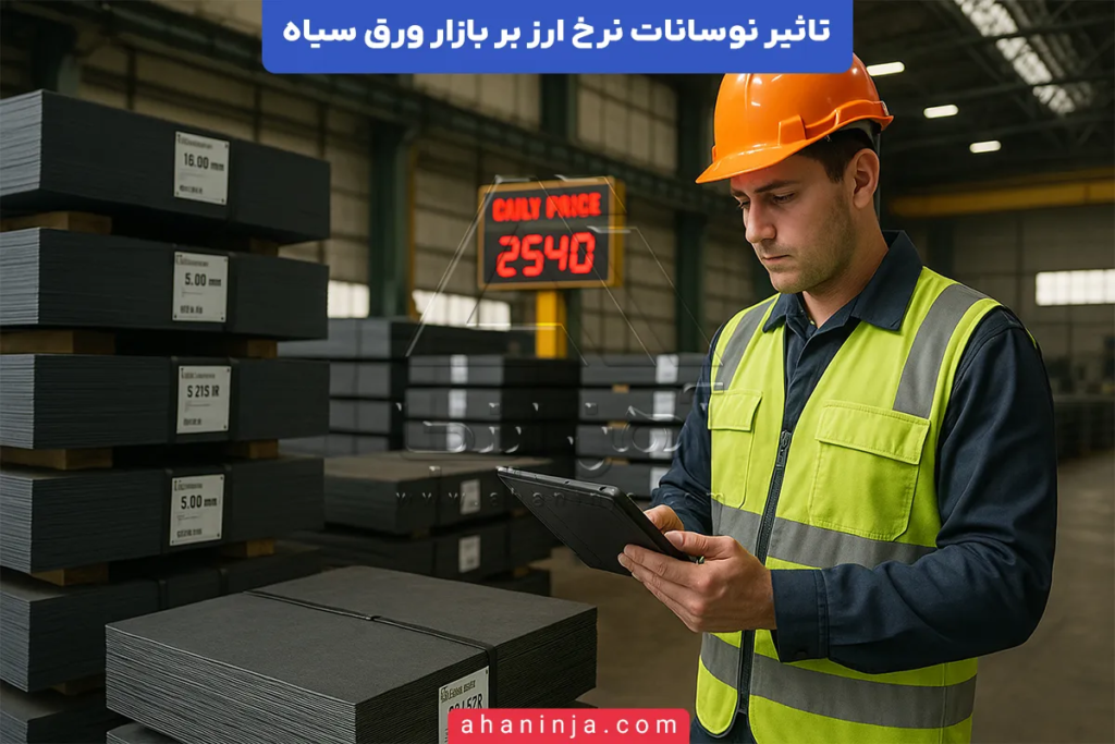 تاثیر نوسانات نرخ ارز بر بازار ورق سیاه