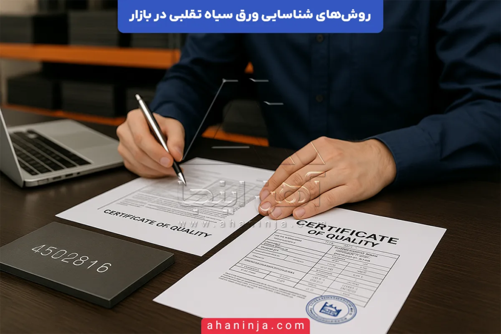 شناسایی ورق سیاه تقلبی در بازار