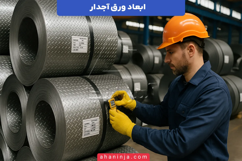 ابعاد ورق آجدار