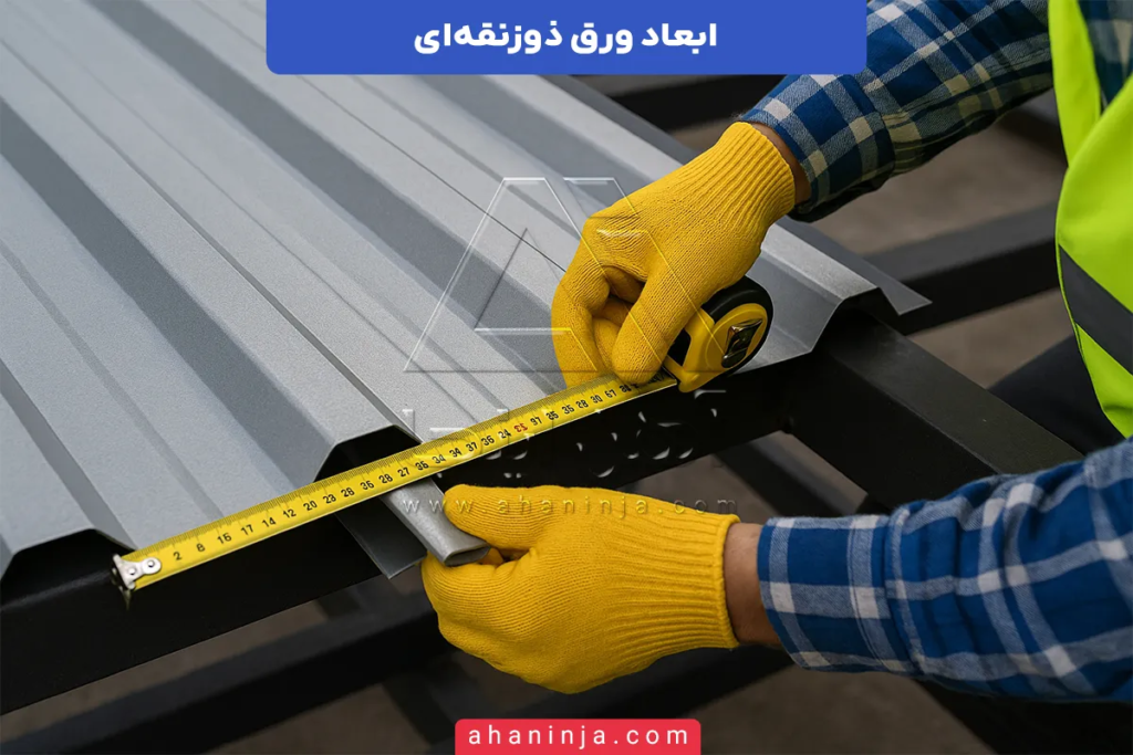 ابعاد ورق ذوزنقه ای