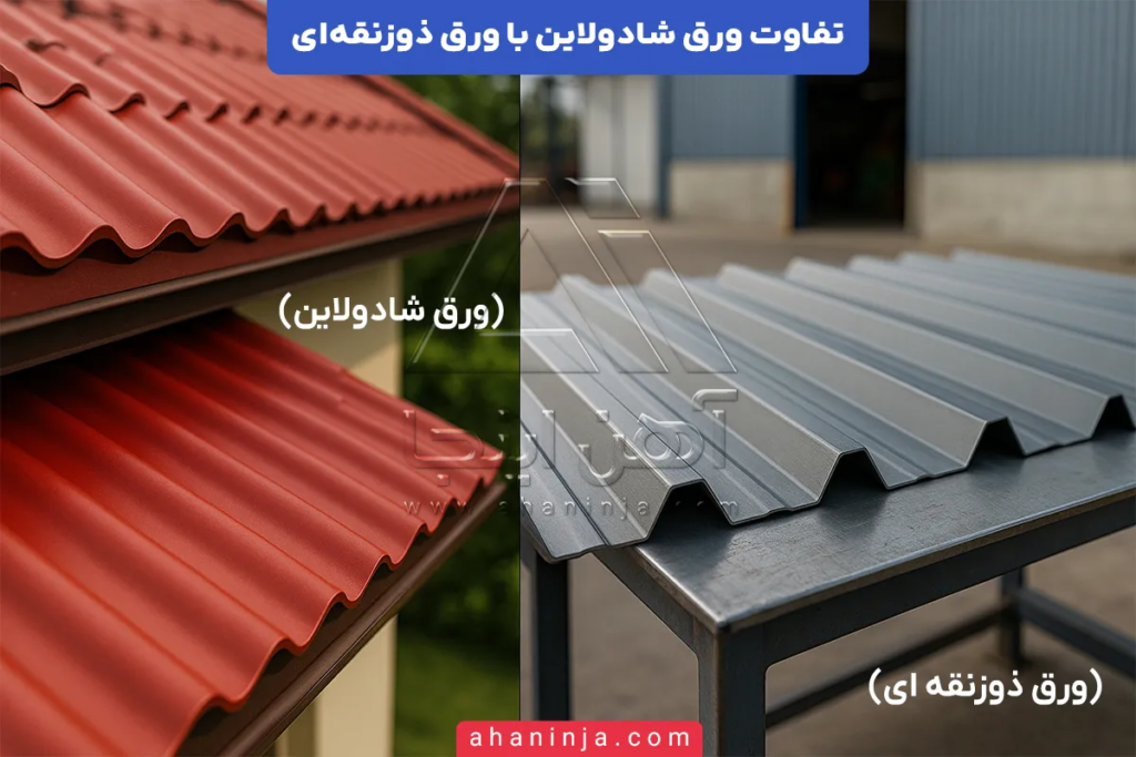 تفاوت ورق شادولاین با ورق ذوزنقه ای