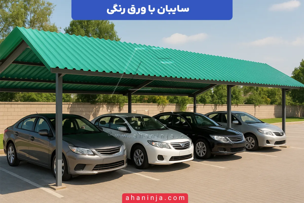 سایبان با ورق رنگی