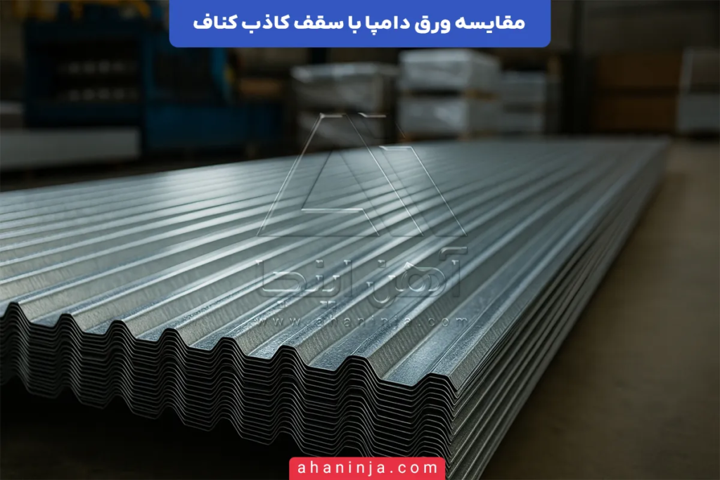 مقایسه ورق دامپا با سقف کاذب کناف